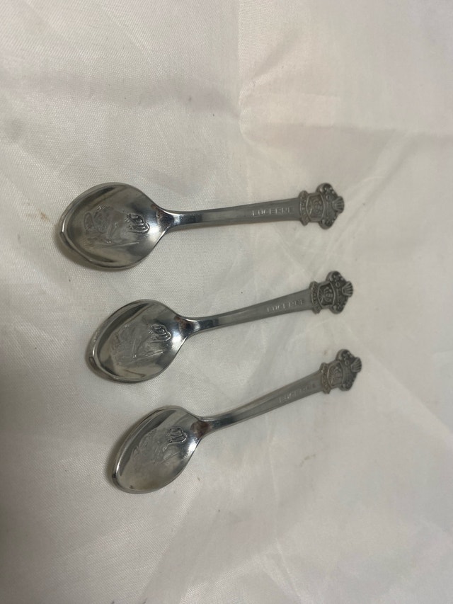 VTG LUCERNE BUCHERER ROLEX LION LOGO DEMITASSE SPOONS (3 PCS)