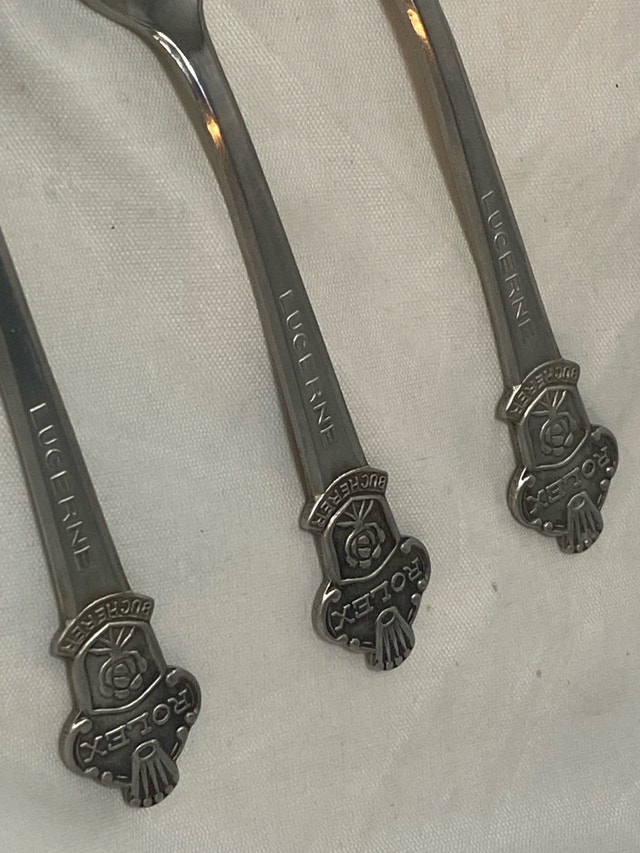 VTG LUCERNE BUCHERER ROLEX LION LOGO DEMITASSE SPOONS (3 PCS) - photo 2