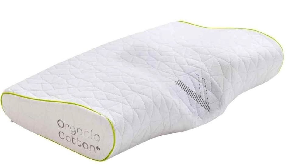 VaVerto Memory Foam Contour Pillow - Organic Cotton Cover (Queen