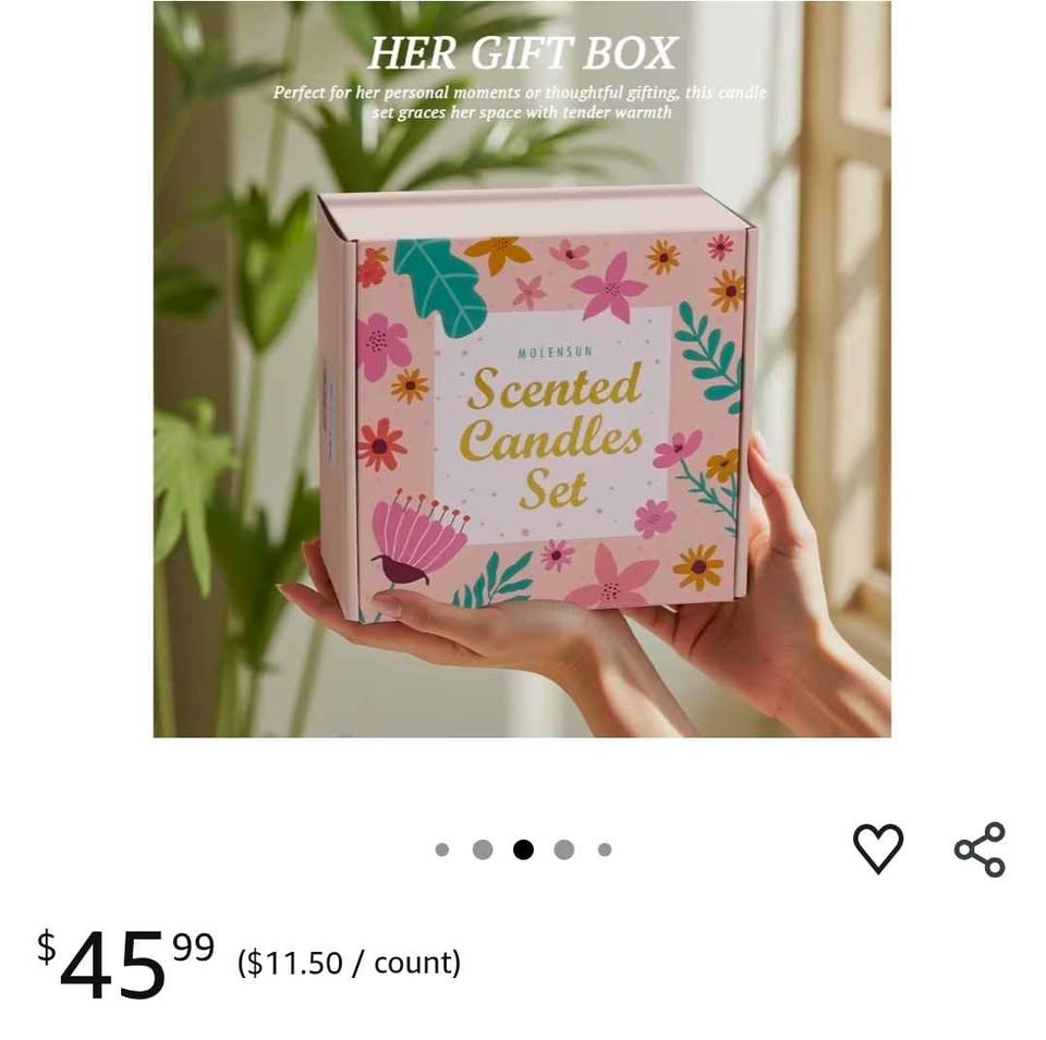 4-Pack Scented Soy Candle Gift Set - Floral Aromatherapy Candles - photo 2