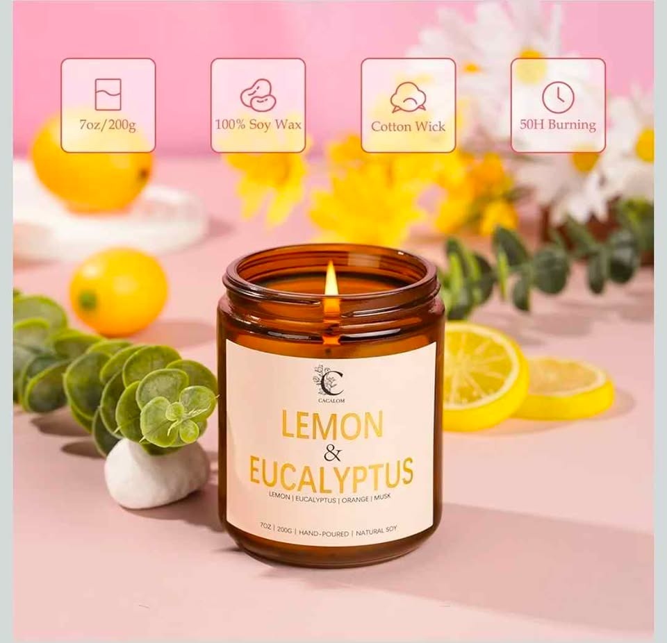 4-Pack Scented Soy Candle Gift Set - Floral Aromatherapy Candles - photo 5
