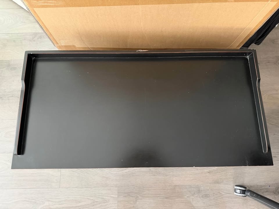 Small Black TV Cabinet / Shoe Bench - photo 3