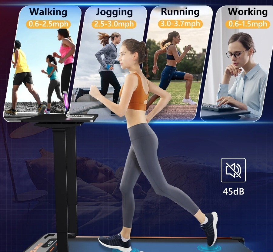 New Airhot Under Desk Treadmill, Walking/Jogging 2-in-1 Pad - photo 5