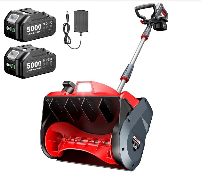 New 20V Cordless Electric Snow Shovel w/ 2 Batteries