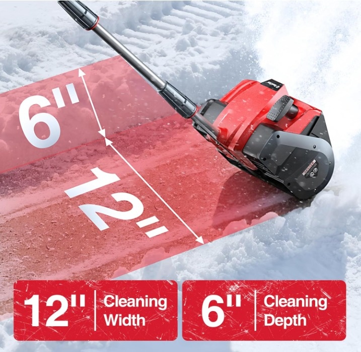 New 20V Cordless Electric Snow Shovel w/ 2 Batteries - photo 3
