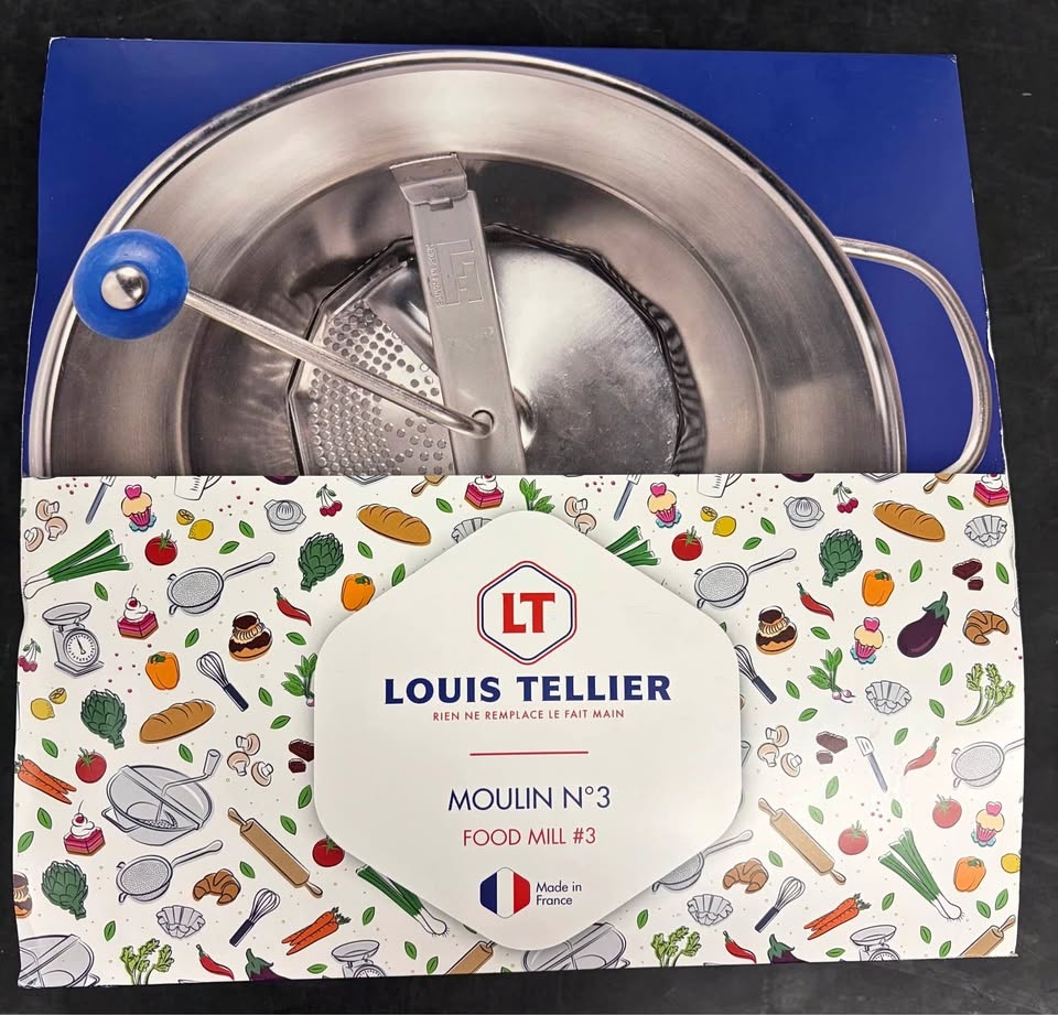 Louis Tellier Food Mill #3 Moulin N°3 Stainless Steel New