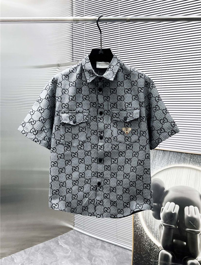 Grey Gucci Shirt and Shorts Set (S-XL) - photo 2