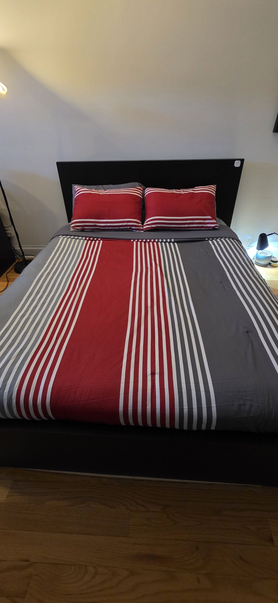 MALM Queen Bed Frame w/ Storage Drawers & Mattress
