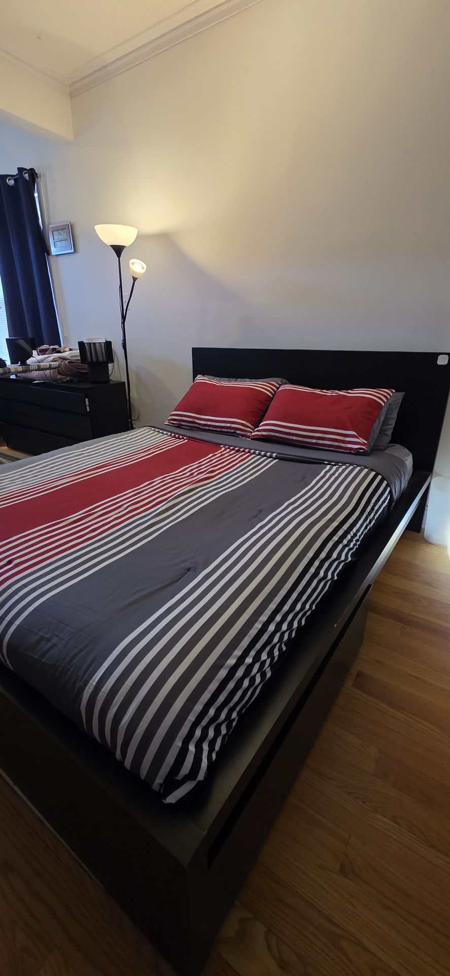 MALM Queen Bed Frame w/ Storage Drawers & Mattress - photo 4