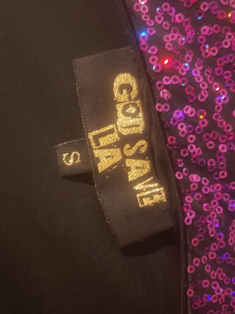 God Save LA Lola Purple Sequin Mini Dress - Size S - photo 3