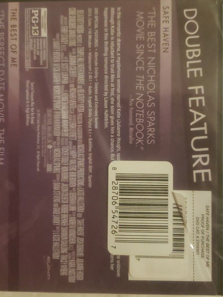 New Double Feature DVD Set: SAFE HAVEN & THE BEST OF ME - photo 5