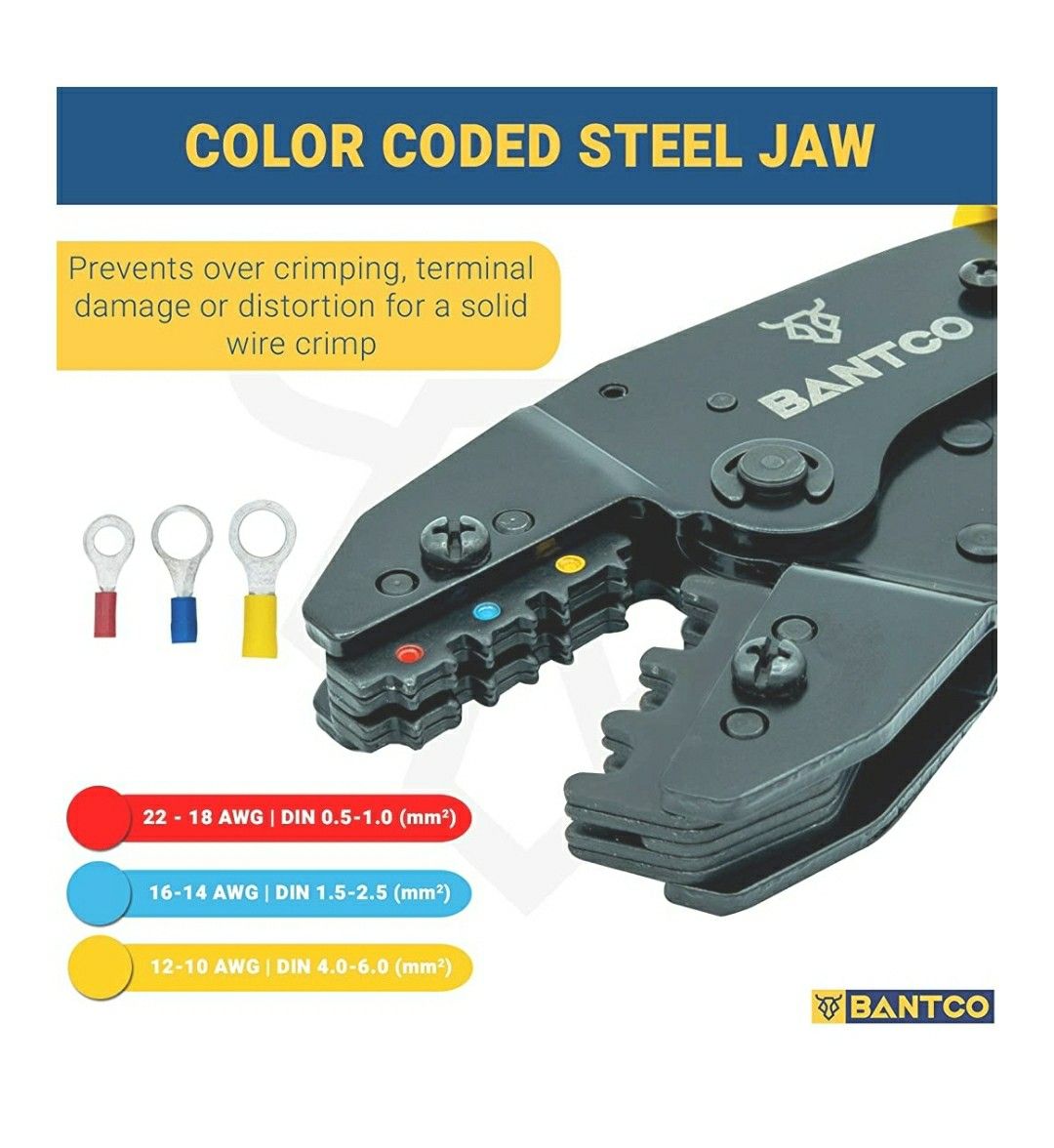 Bantco RC519-it Ratcheting Wire Crimper for 22-10AWG - photo 5