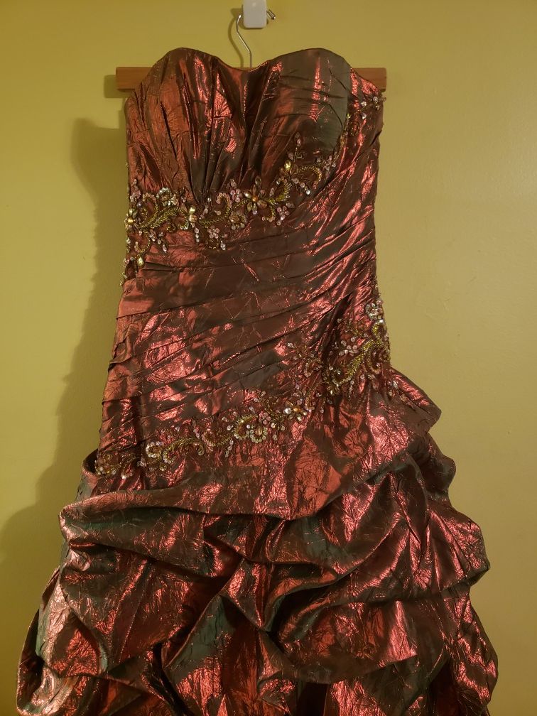 Special Event Dress / Gown - Copper Color - Size 8 - photo 2