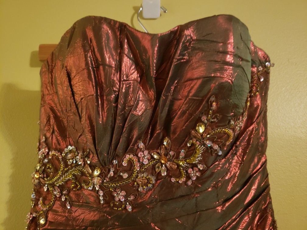 Special Event Dress / Gown - Copper Color - Size 8 - photo 5