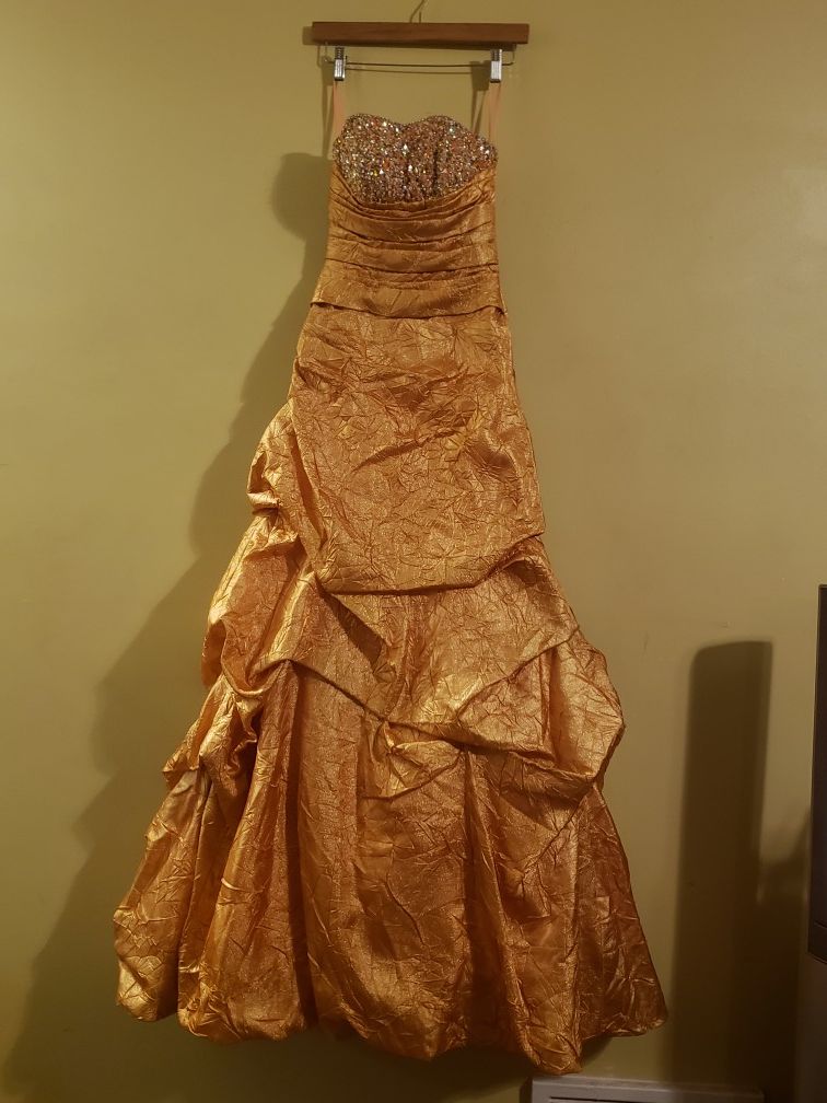 Special Event Beautiful Dress Golden Yellow - photo 2