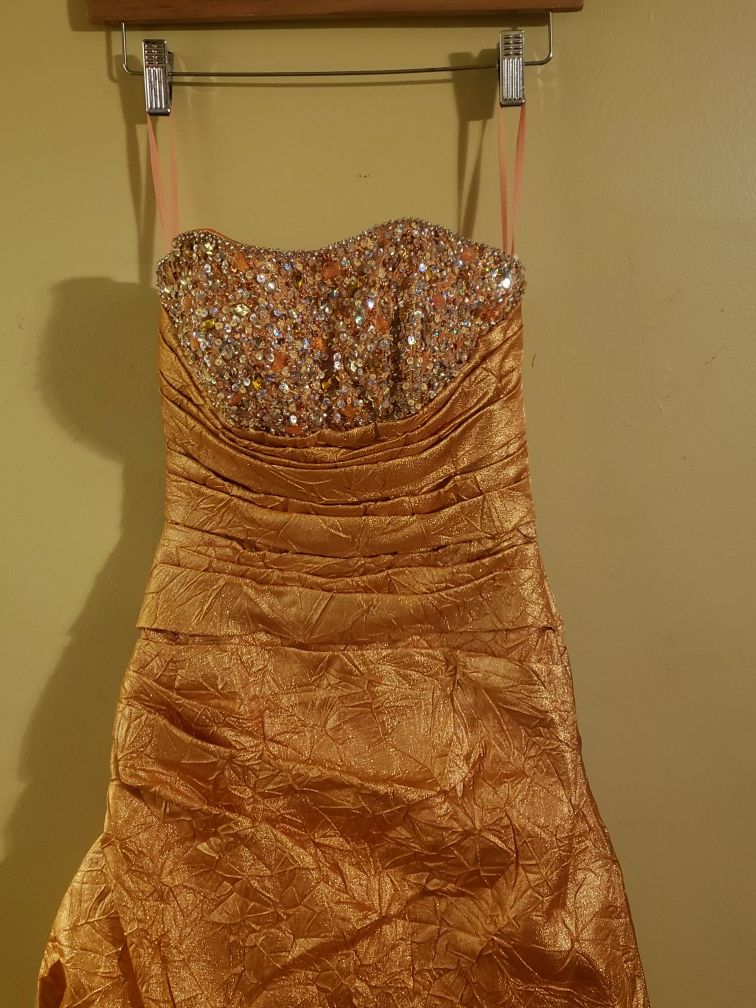Special Event Beautiful Dress Golden Yellow - photo 3