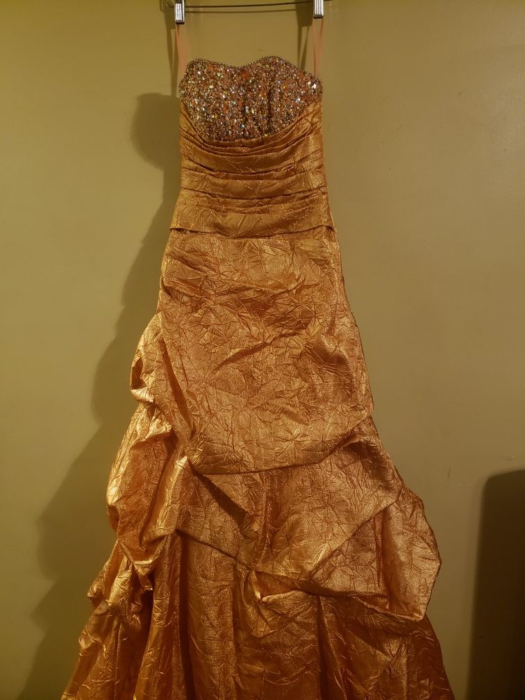 Special Event Beautiful Dress Golden Yellow - photo 4