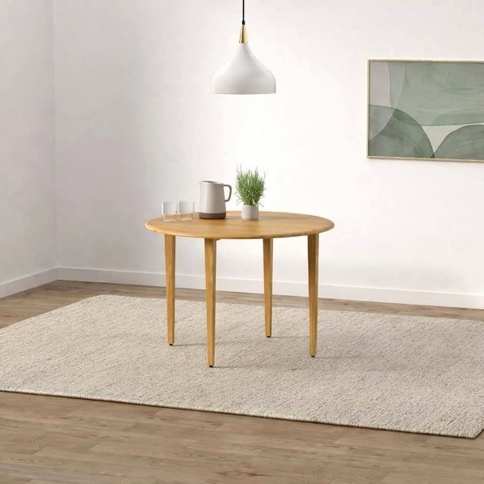 42" Round Drop Leaf Wooden Table - BRAND NEW