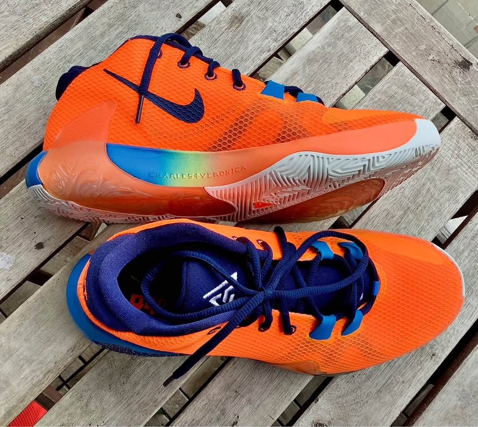 Nike Zoom Freak 1 All Bro Orange Blue Basketball Shoes Size 9