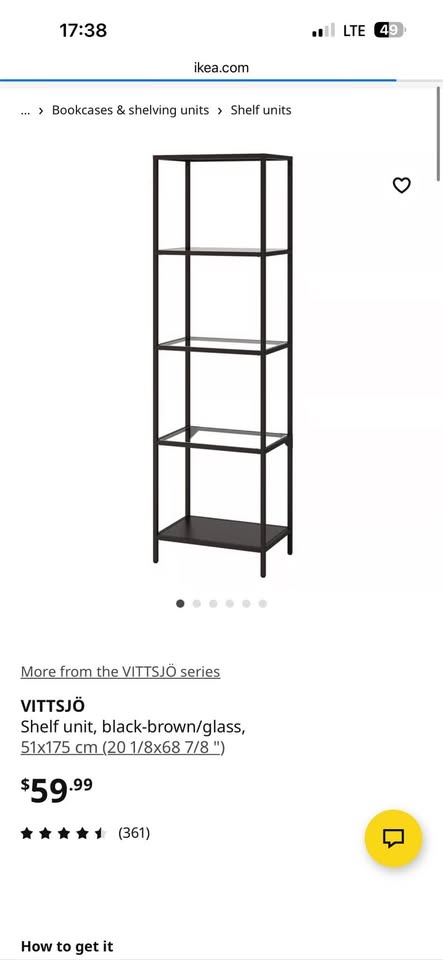 IKEA Vittsjo Shelf Unit *Read Posting* - photo 2