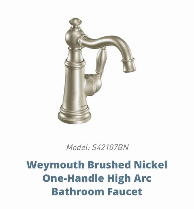 Moen Weymouth S42107BN Brushed Nickel Basin Faucet