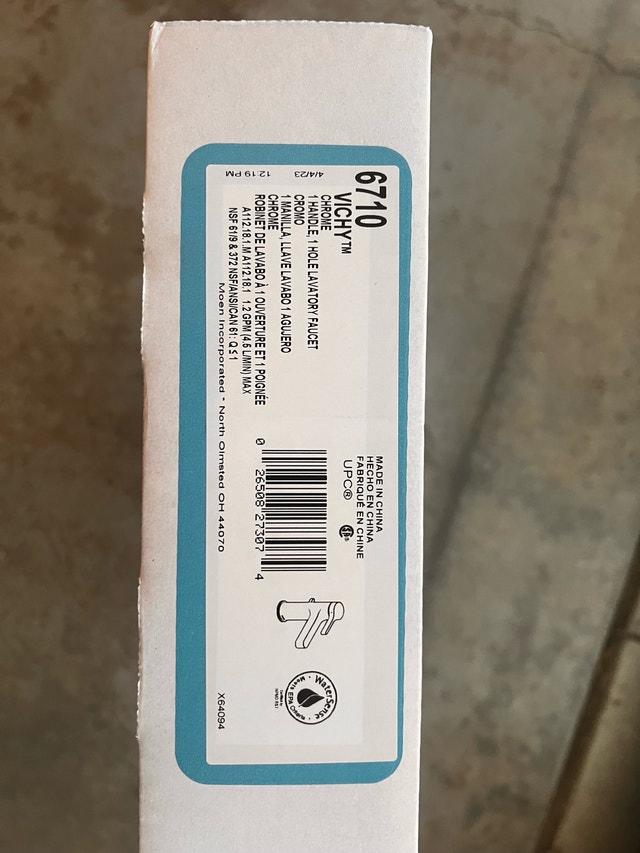 4 x Moen Vichy 6710 Basin Faucets - photo 4