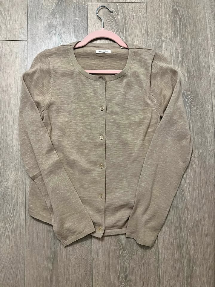 Fine Knit Crewneck Cardigan - S - photo 2