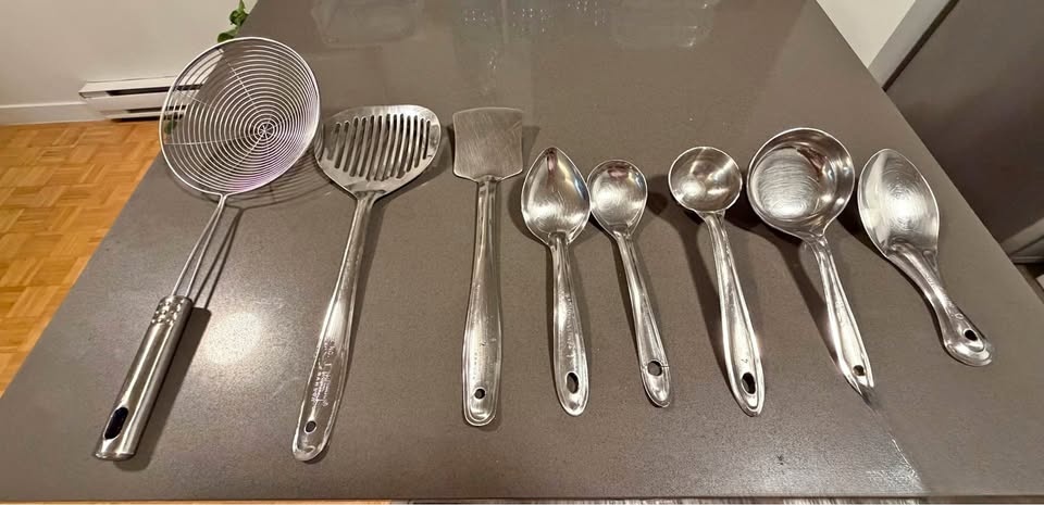 Stainless Steel Cooking & Serving Spoons (8 pcs)