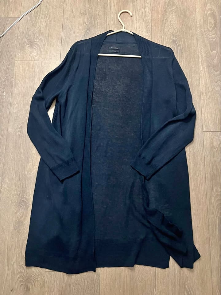 Navy Blue Fine Knit Open Cardigan - S size - photo 2