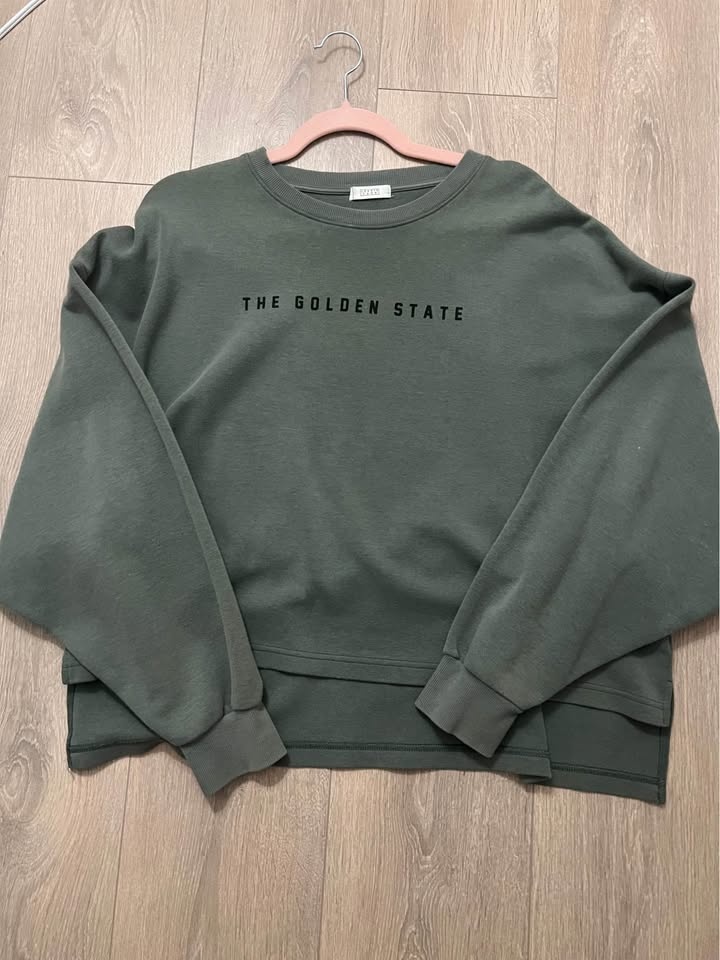 Olive Green Sweatshirt - oversized - photo 3
