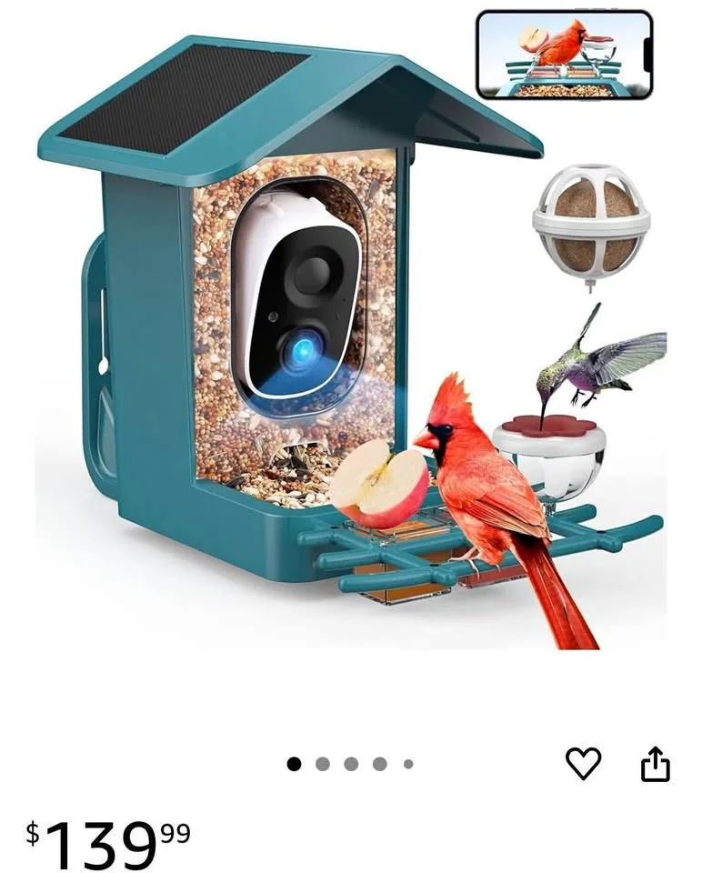 Brand New - PeckCam® Bird Feeder with Camera Solar Powered thumbnail