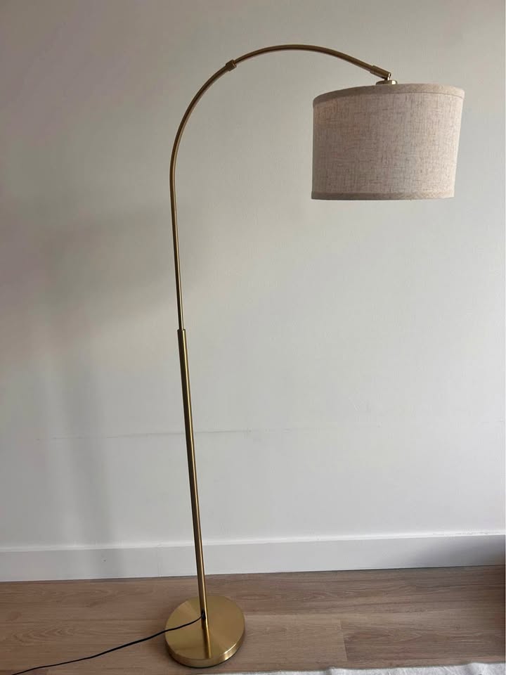 Gold floor lamp