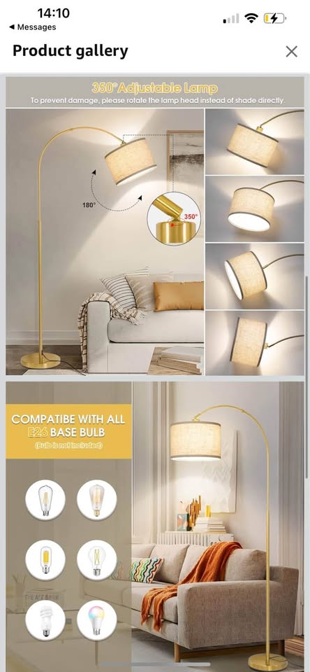 Gold floor lamp - photo 4
