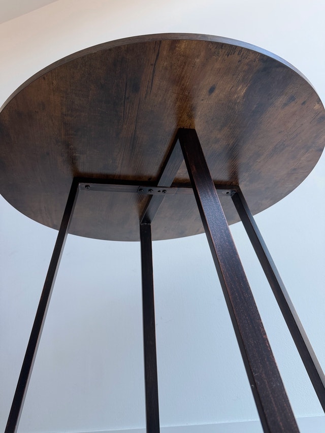 Round Dining Table with Metal Legs for Kitchen Living Room - photo 3
