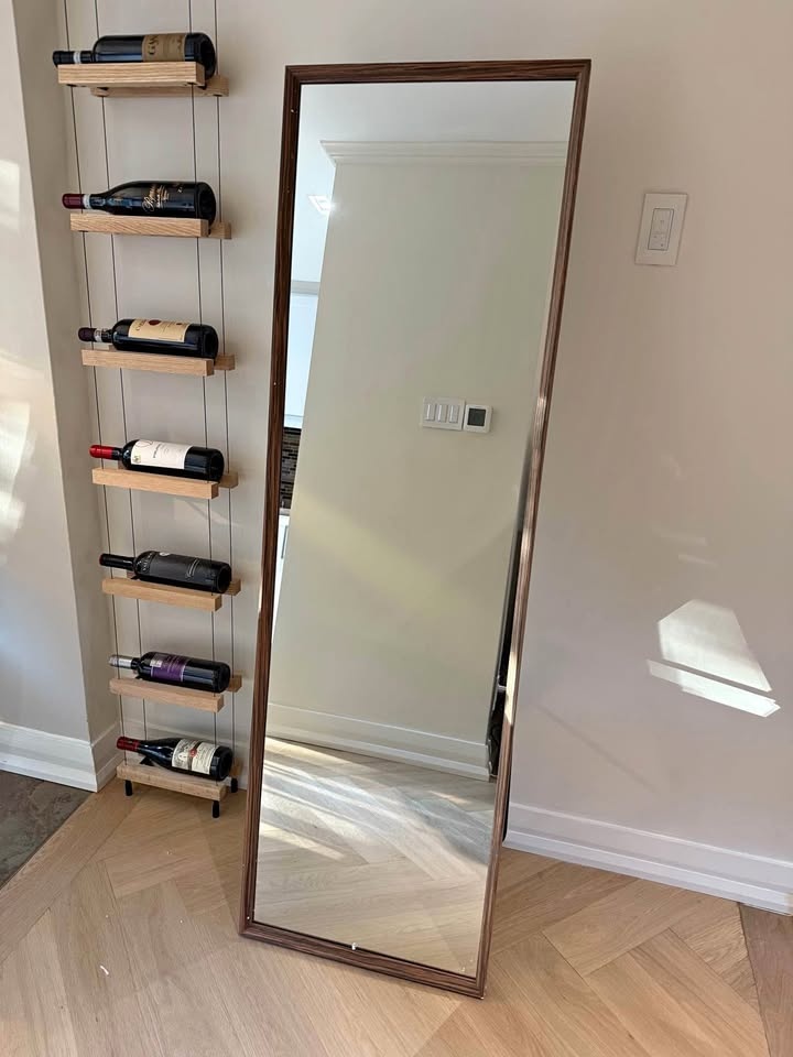 Walnut Mirror - Full Length (Floor Stand & Wall Mounted)