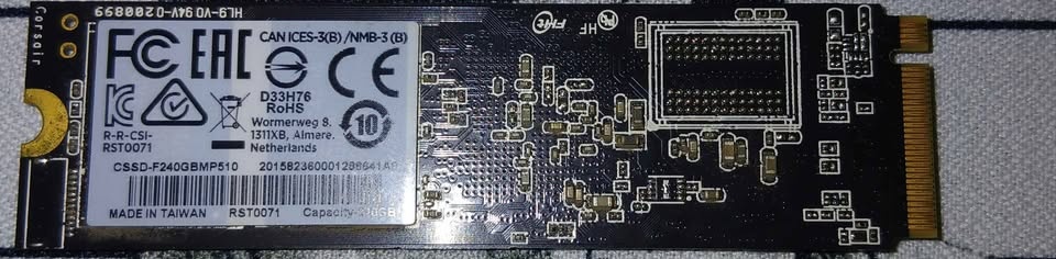 NVMe M.2 SSD 240GBs - Corsair MP510 - photo 2