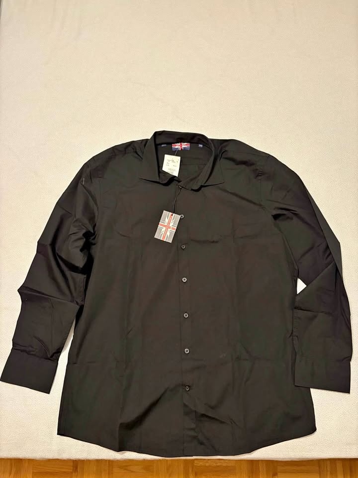 Soul of London Dress Shirt (Black, 17.5)