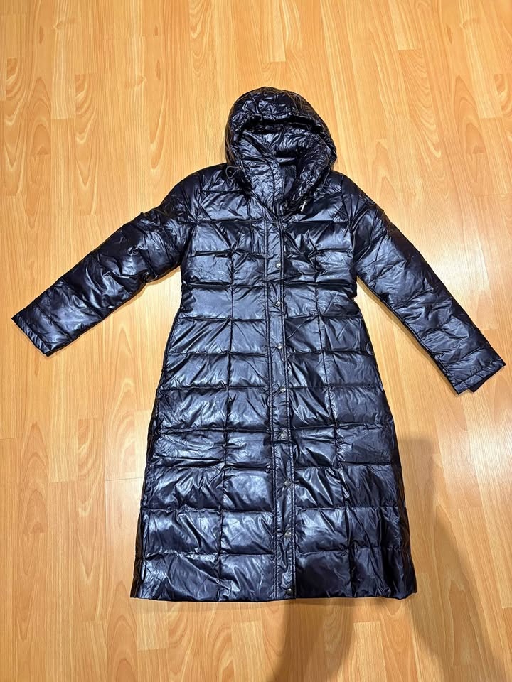 Women Long Down Purple Jacket Size L