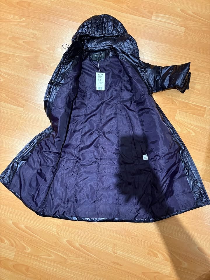 Women Long Down Purple Jacket Size L - photo 4