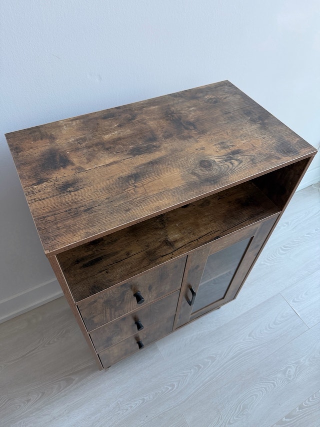 Sideboard Kitchen Cabinet with Window and Drawer - photo 3