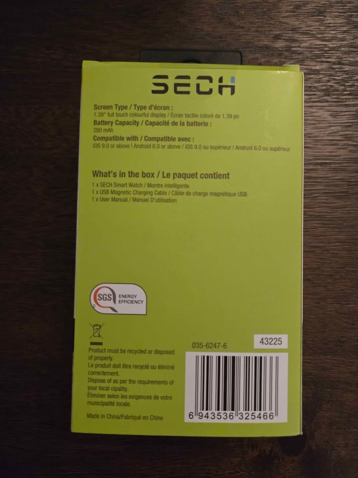 SECH Smart Watch New in Box - Bluetooth Calling - photo 3