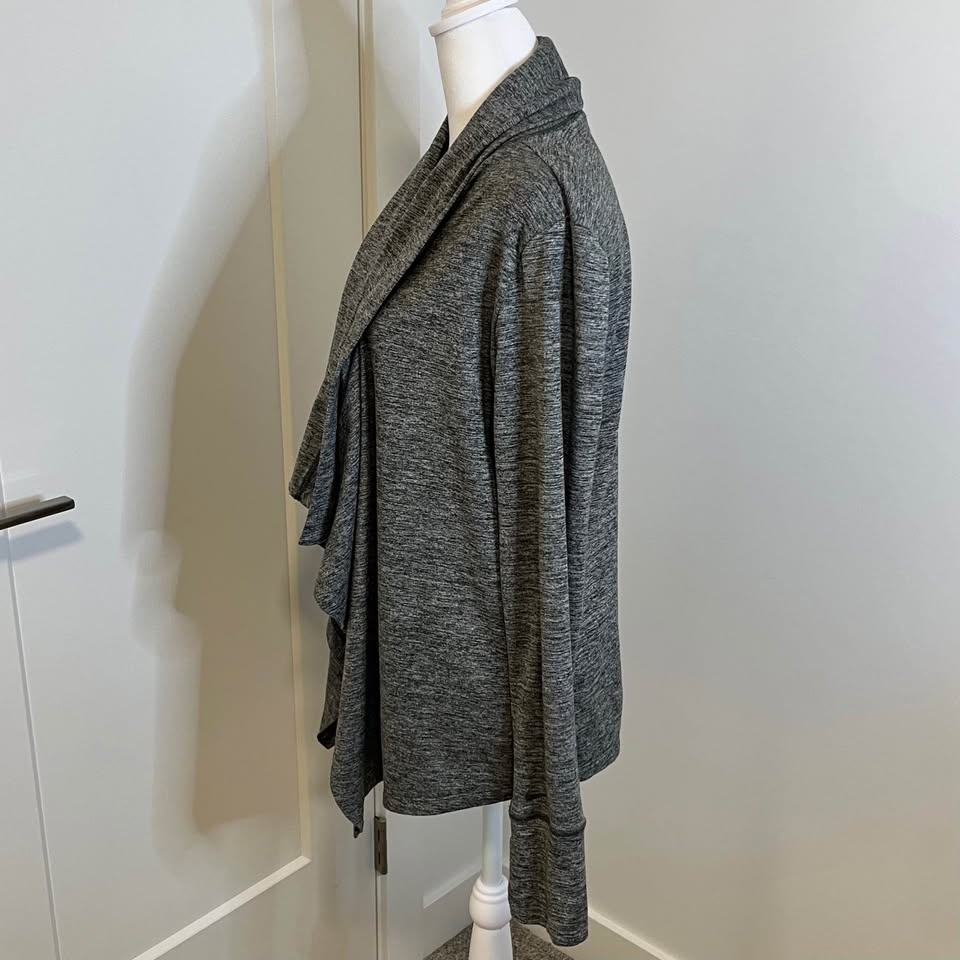 NIKE DRI-FIT Open-Front Grey Sweater - Size S - photo 3