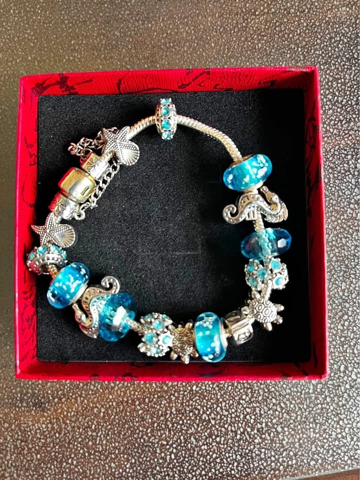 Baruva Ocean-themed Chic Modern Fashion Silver Charm Bracelet
