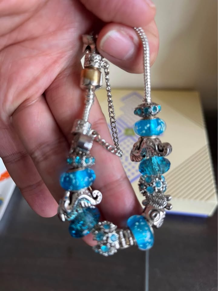 Baruva Ocean-themed Chic Modern Fashion Silver Charm Bracelet - photo 2