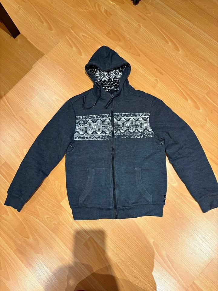 Buffalo David Bitton Sherpa Lined Zip-Front Hoodie - Men's S