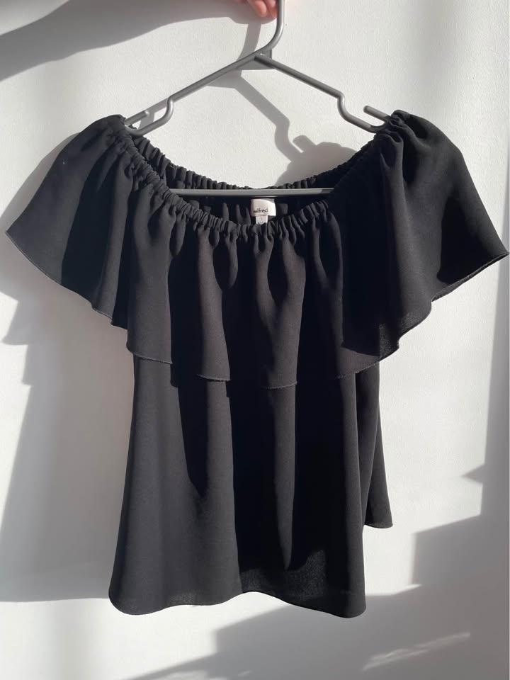 ARITZIA WILFRED Black Promener Off-The-Shoulder Blouse Size S - photo 3