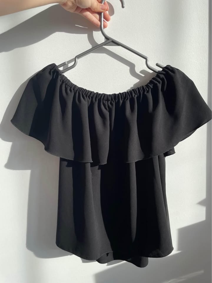 ARITZIA WILFRED Black Promener Off-The-Shoulder Blouse Size S - photo 4