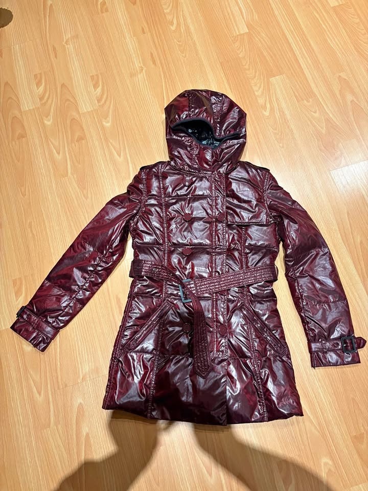 Calvin Klein Burgundy Puffer Down Jacket (women size small)