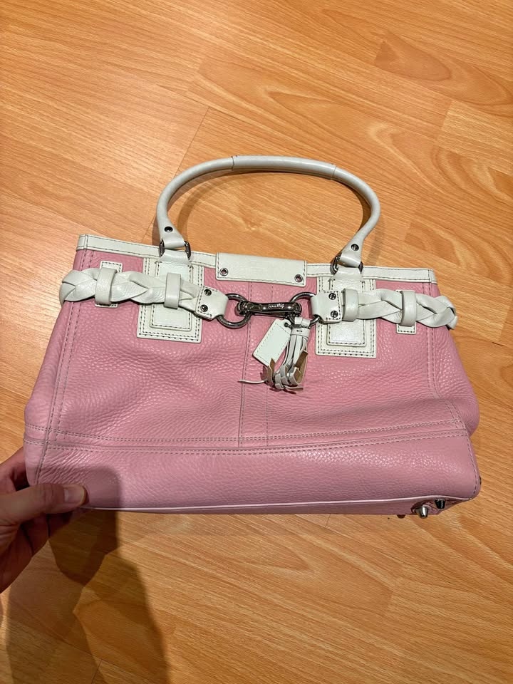 Coach Leather Tassel Tote Bag F13084