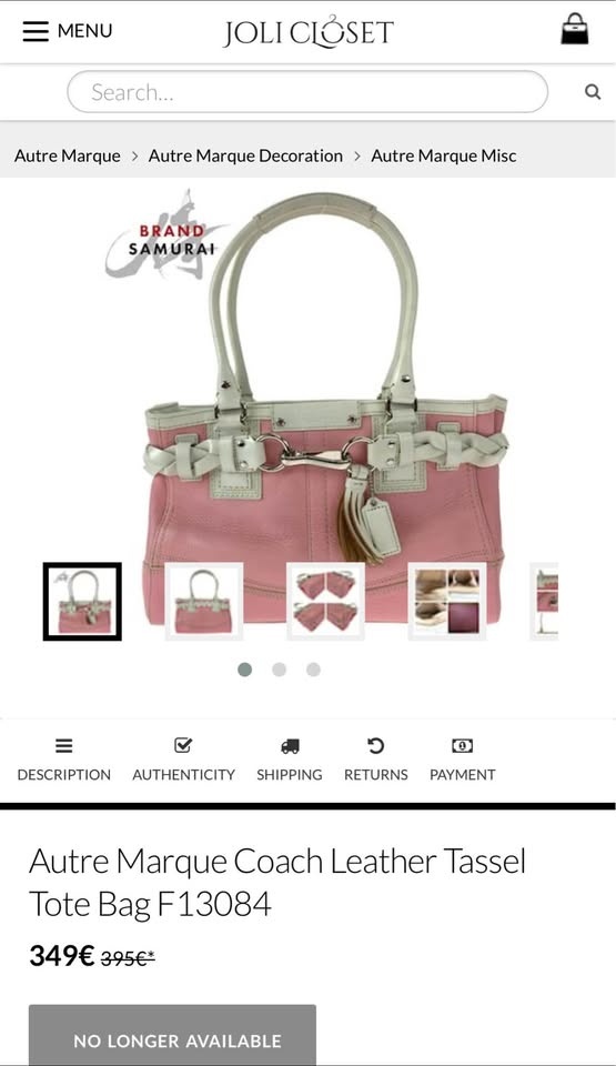 Coach Leather Tassel Tote Bag F13084 - photo 5
